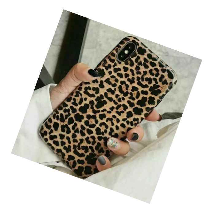 For Iphone X Xs 10S Hard Tpu Rubber Case Cover Brown Spot Leopard Cheetah