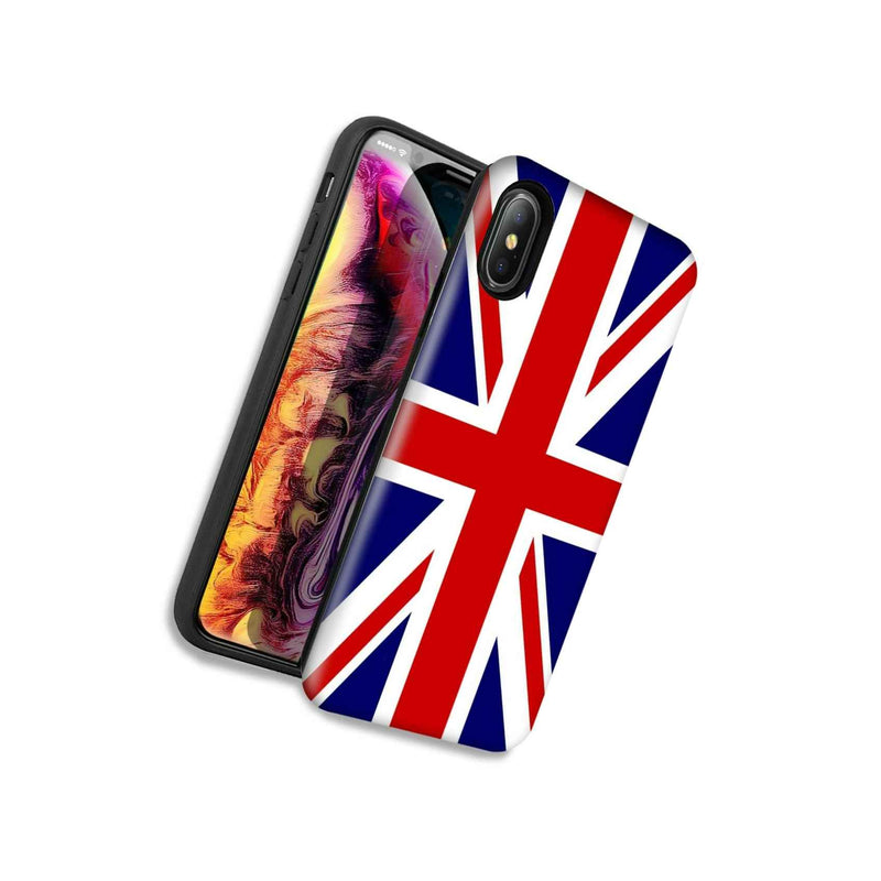 England British Flag Double Layer Hybrid Case Cover For Apple Iphone Xr