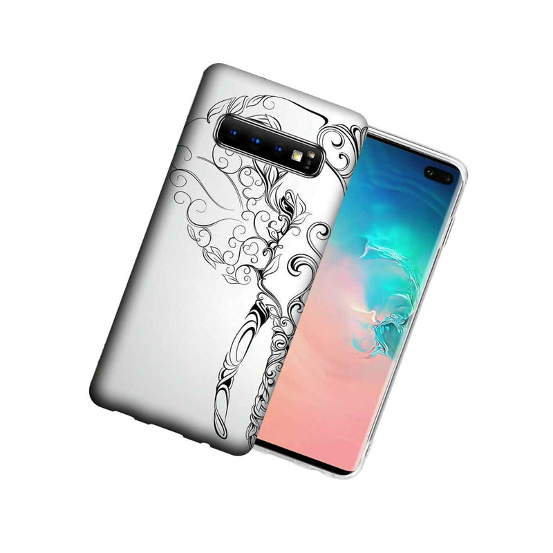 For Samsung Galaxy S10 Plus Abstract Elephant Design Tpu Gel Phone Case Cover