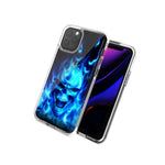 For Apple Iphone 12 Pro 12 Flaming Skull Design Double Layer Phone Case Cover