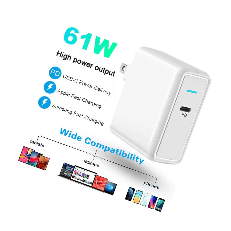 61W Usb C Power Adapter Wall Charger 3 0 Charging Stand Pd Fast Charging Adapter