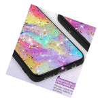 For Samsung Galaxy A21 Hard Tpu Rubber Phone Case Cover Shiny Rainbow Marble