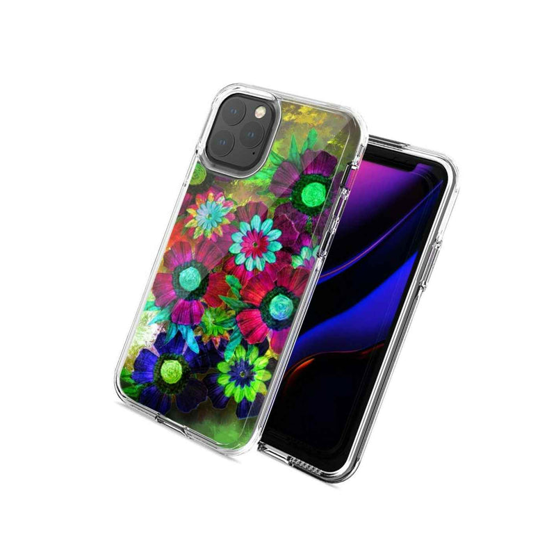 For Apple Iphone 12 Mini Colorful Daisies Design Double Layer Phone Case Cover