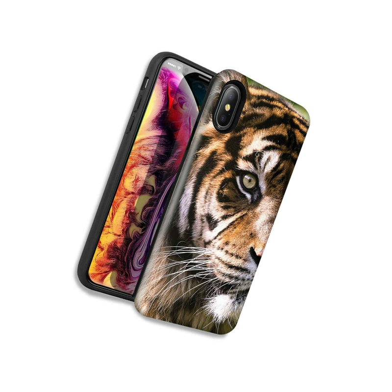 Tiger Face 2 Double Layer Hybrid Case Cover For Apple Iphone Xs Max