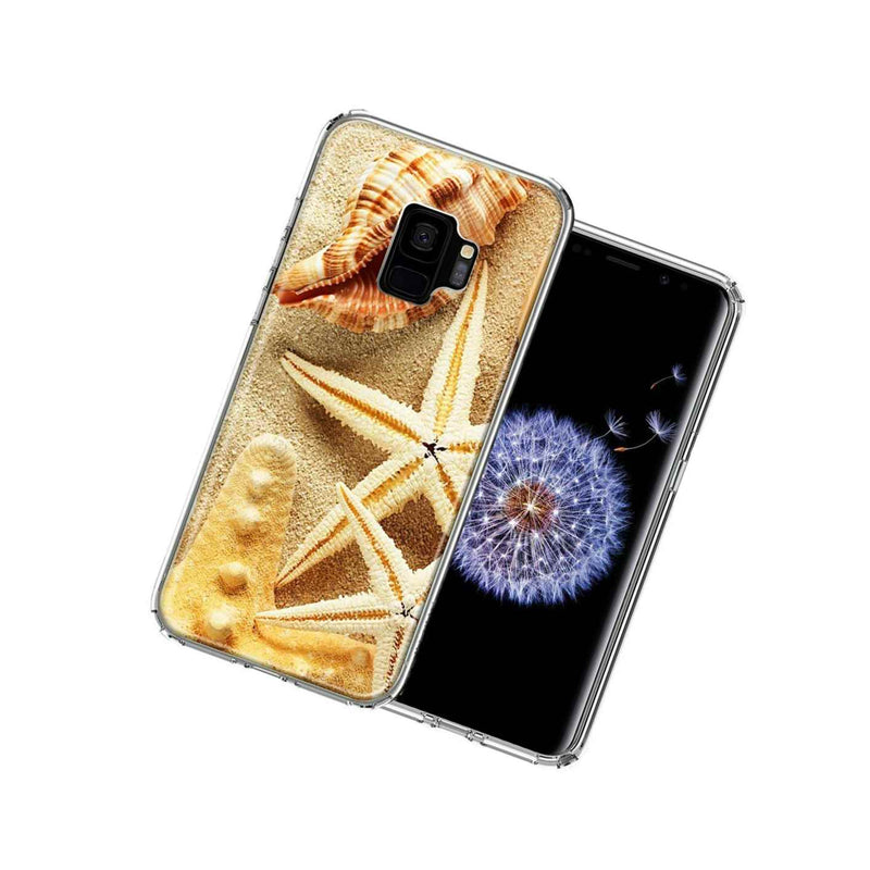 For Samsung Galaxy S9 Sand Shells Starfish Double Layer Phone Case