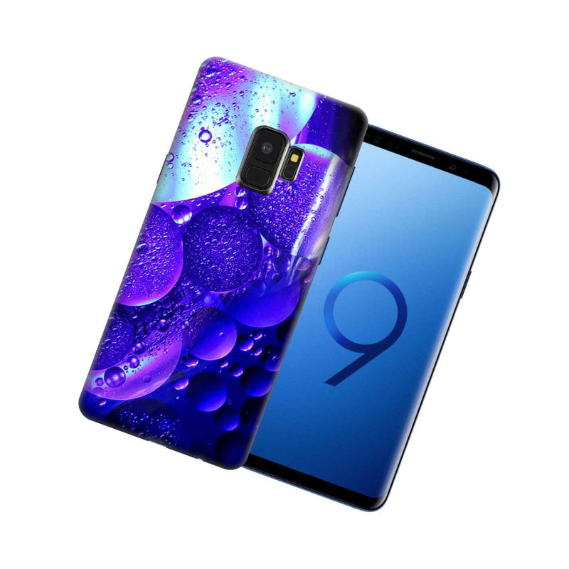 Uv Printed Samsung Galaxy S9 Design Case Purple Bubbles Design Cover