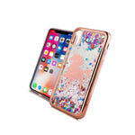 For Iphone Xs Max 6 5 Floating Waterfall Glitter Liquid Unicorn Rubber Case