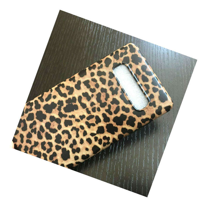 For Samsung Galaxy S10 Hard Tpu Rubber Case Skin Cover Brown Black Leopard