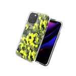 For Apple Iphone 12 Pro 12 Yellow Green Camo Design Double Layer Phone Case