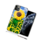 For Apple Iphone 12 Mini Sunflowers Design Double Layer Phone Case Cover