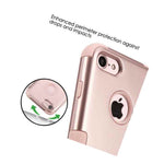 For Iphone 7 8 4 7 Inch Hard Soft Rubber Hybrid Rugged Case Cover Rose Gold