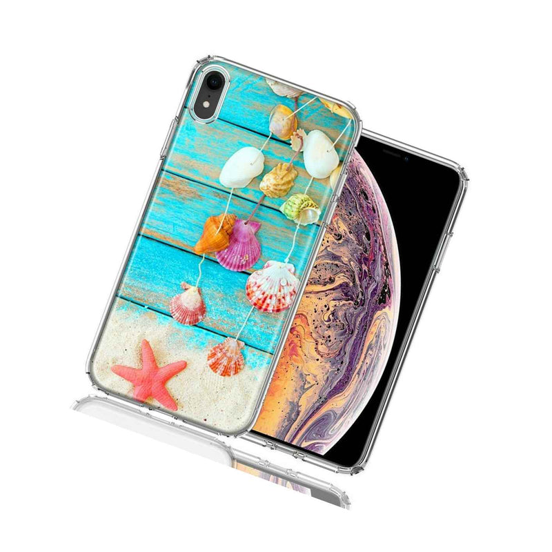 For Apple Iphone Xr Seashell Wind Chimes Design Hybrid Phone Case
