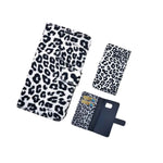 For Samsung Galaxy S6 Leather Card Wallet Holder Flip Pouch Case Black Leopard