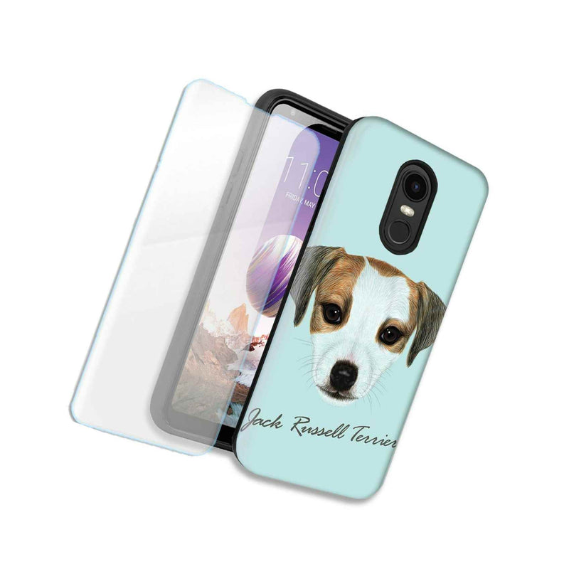 Jack Russell Double Case Glass Screen For Lg Tribute Empire K8 K8 Plus 2018