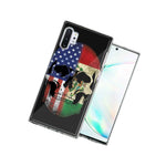 For Samsung Galaxy Note 10 Plus Us Mexico Flag Skull Double Layer Case