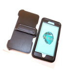 For Iphone 7 8 Plus Black Hard Soft Hybrid Heavy Duty Case Belt Clip Holster