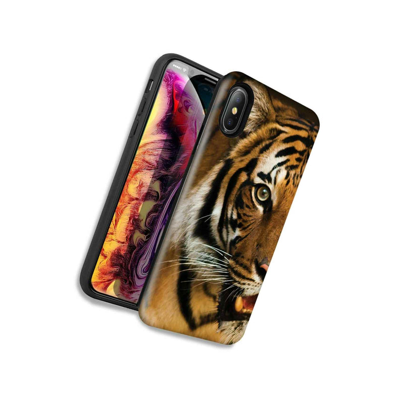 Tiger Face Double Layer Hybrid Case Cover For Apple Iphone Xs Max