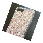For Iphone 7 8 Plus Hard Tpu Rubber Gel Case Cover Pink Shiny Glitter Sequin