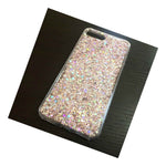 For Iphone 7 8 Plus Hard Tpu Rubber Gel Case Cover Pink Shiny Glitter Sequin