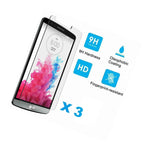 Lot Of 3 Premium Real Tempered 9H Glass Screen Protector Skin Film For Lg G3 G 3