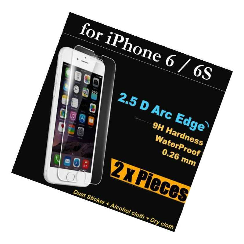 2 X Pieces Tempered Glass 0 26Mm Hd Screen Protector Film Guard Iphone 6 6S