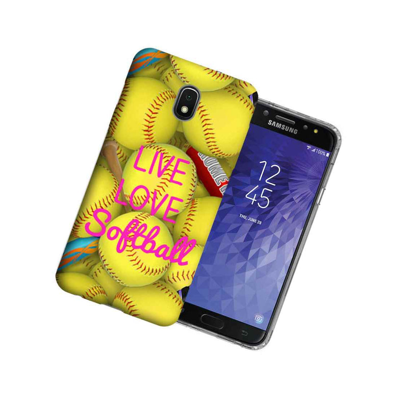For Samsung Galaxy J3 J337 2018 Achieve Love Softball Slim Phone Case Cover