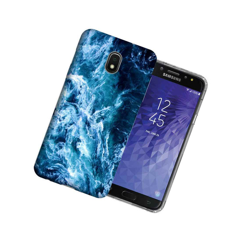 For Samsung Galaxy J7 J737 2018 Deep Blue Ocean Waves Slim Phone Case