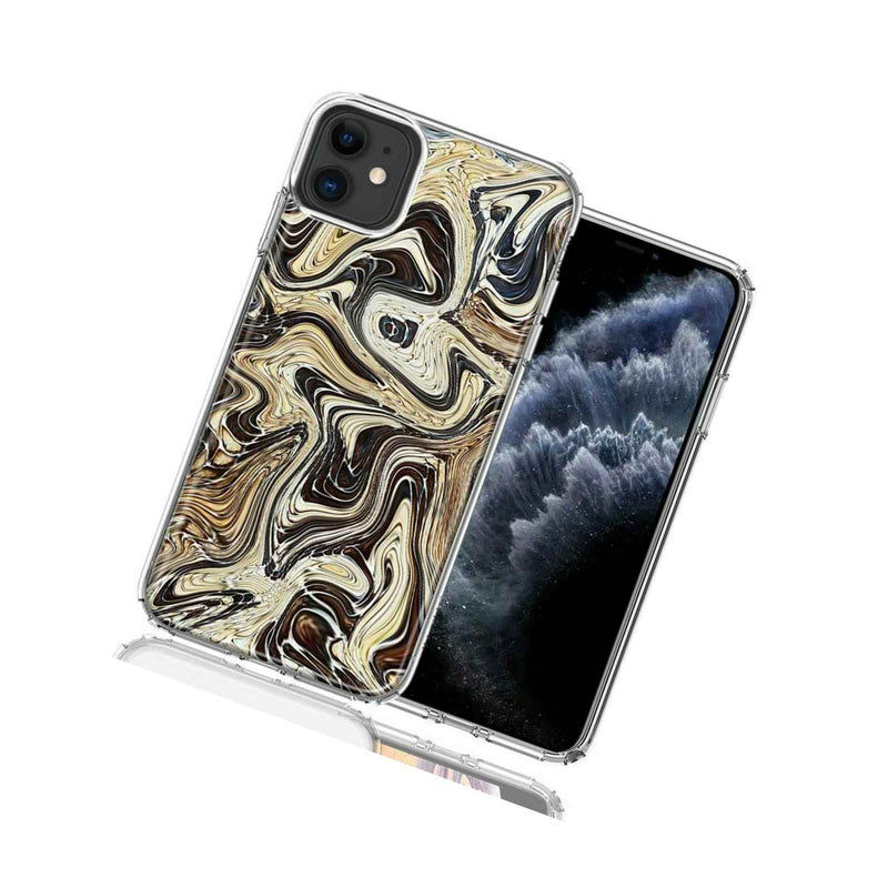 For Apple Iphone 12 Mini Snake Abstract Design Double Layer Phone Case Cover