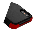 Iphone X Xs Hard Soft Hybrid Armor High Impact Skin Case Cover Black Red