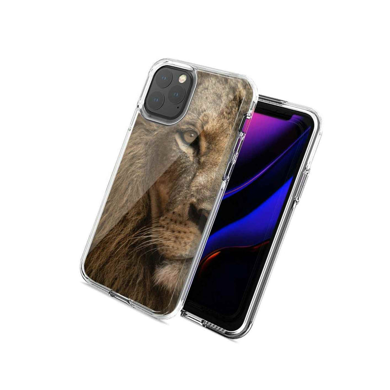 For Apple Iphone 12 Pro Max Lion Face Nosed Design Double Layer Phone Case