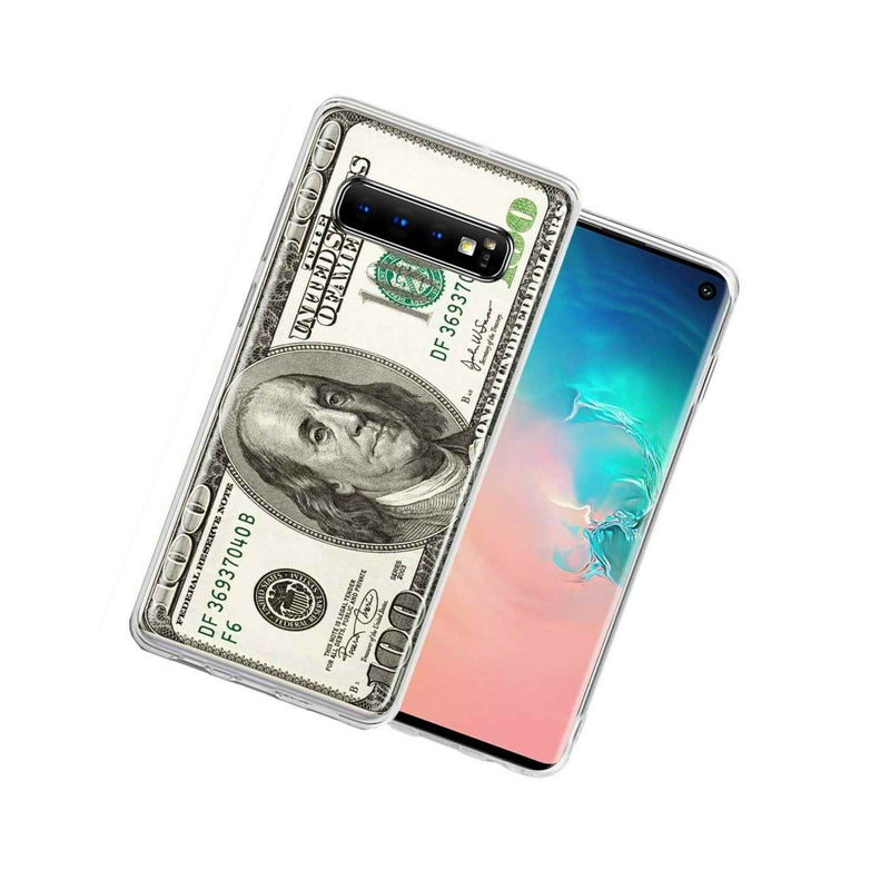 For Samsung Galaxy S10 Plus Benjamin 100 Bill Double Layer Phone Case