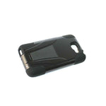 Alcatel One Touch Fierce Ii 2 7040T Hard Soft Rubber Hybrid Case Black Stand