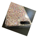 For Iphone 8 Plus Hard Tpu Rubber Gel Case Cover Pink Shiny Glitter Sequins