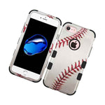 For Iphone 7 8 Hard Soft Rubber Hybrid Armor Case Cover White Mlb Baseball