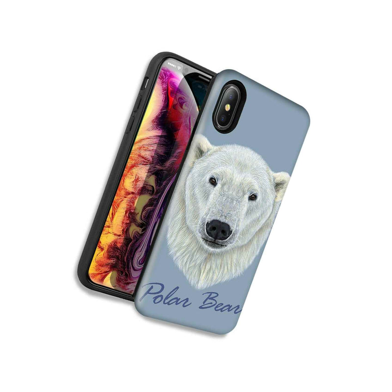 Polar Bear Double Layer Hybrid Case Cover For Apple Iphone Xr