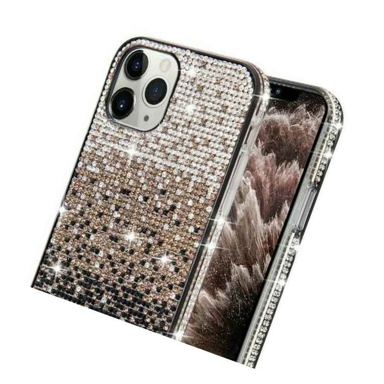 Iphone 11 Pro Max 6 5 Hard Premium Tpu Skin Case Black Gradient Diamond Bling