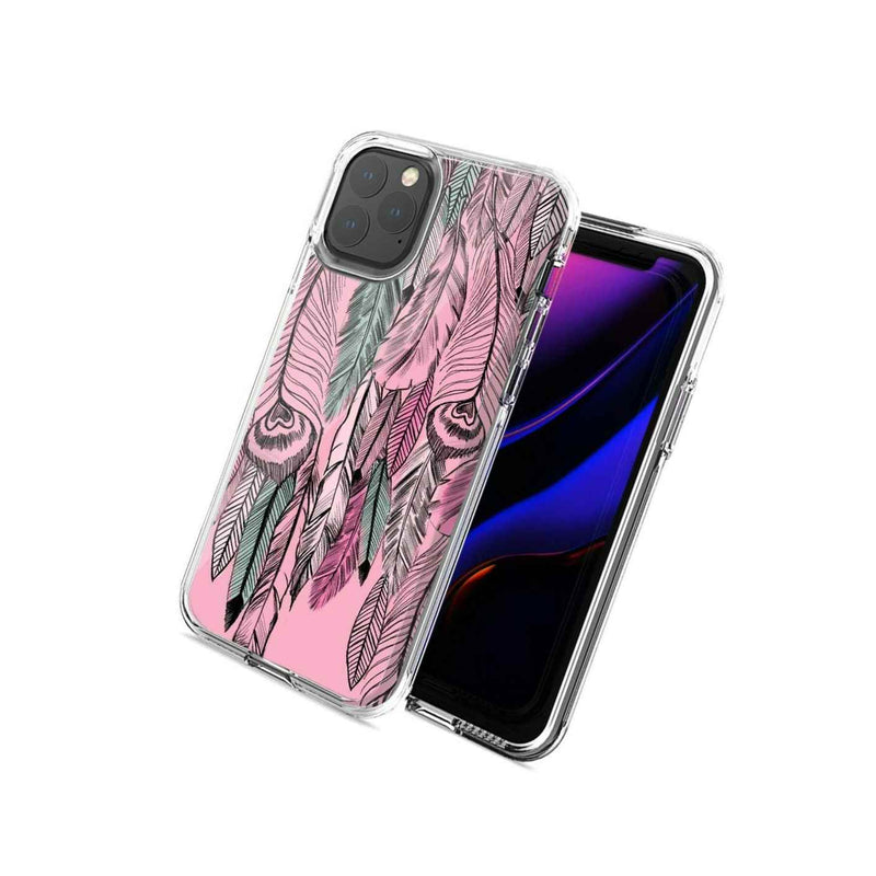 For Apple Iphone 12 Pro 12 Wild Feathers Design Double Layer Phone Case Cover