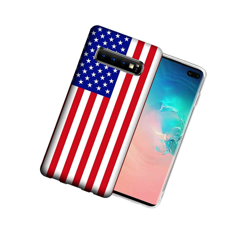 For Samsung Galaxy S10E American Flag Design Tpu Gel Phone Case Cover