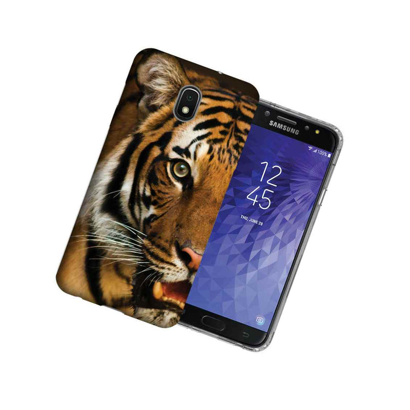 For Samsung Galaxy J3 J337 2018 Achieve Tiger Face 2 Slim Phone Case Cover