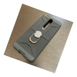 Coolpad Legacy Brisa Hard Hybrid Magnetic Ring Kickstand Black Non Slip Case