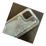 Iphone 12 Pro Max 6 7 Hybrid Heavy Duty Waterfall Liquid Silver Glitter Case