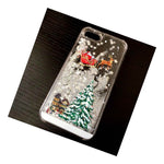 Iphone 7 8 Hard Case Waterfall Liquid Silver Glitter Stars Christmas Tree