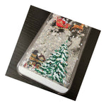 Iphone 7 8 Hard Case Waterfall Liquid Silver Glitter Stars Christmas Tree