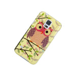 For Samsung Galaxy S5 Hard Gummy Rubber Tpu Case Cover Yellow Pink Owl Branch