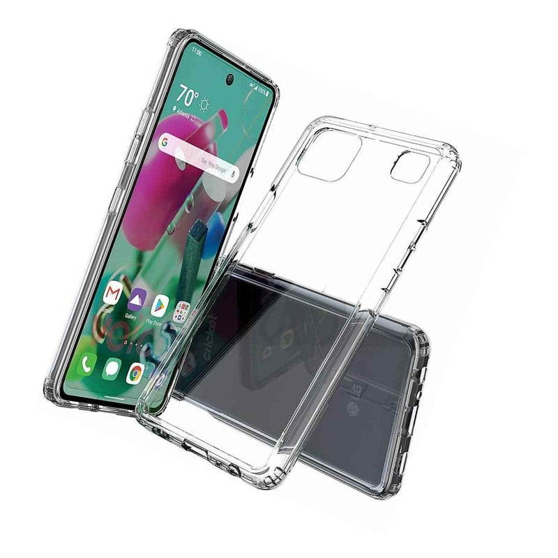 For Lg K92 5G Premium Hard Tpu Acrylic Crystal Clear Slim Fitting Case Cover