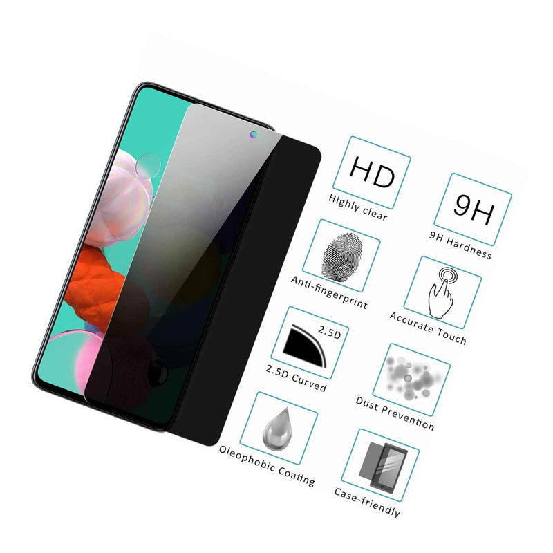 Privacy Anti Spy Tempered Glass Screen Protector For Samsung Galaxy A51 4G 5G