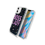 For Iphone 12 12 Pro 6 1 Waterfall Glitter Liquid Tpu Rubber Case Boss Lady