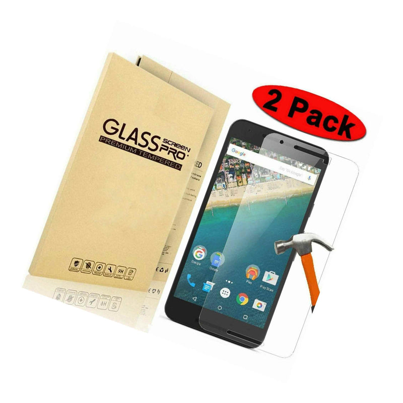 2 Pack Premium Tempered Glass Screen Protector For Google Huawei Nexus 6P
