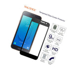 Nx For Samsung Galaxy J2 Core Full Cover Tempered Glass Screen Protector Black