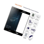 Nacodex Huawei P9 Plus Full Cover Tempered Glass Screen Protector Black
